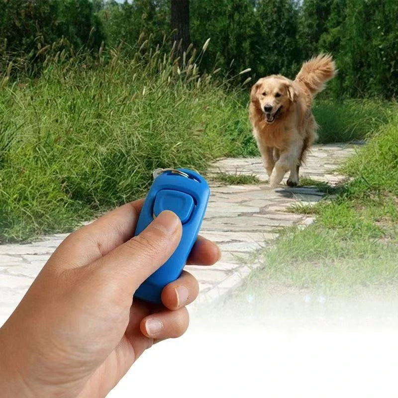 Pet Multifunction 2 in 1 Clicker & Whistle Dog Trainer Clicker With Keyring Pet Puppy Trainer Dog Flute & Clicker Pet Supplies