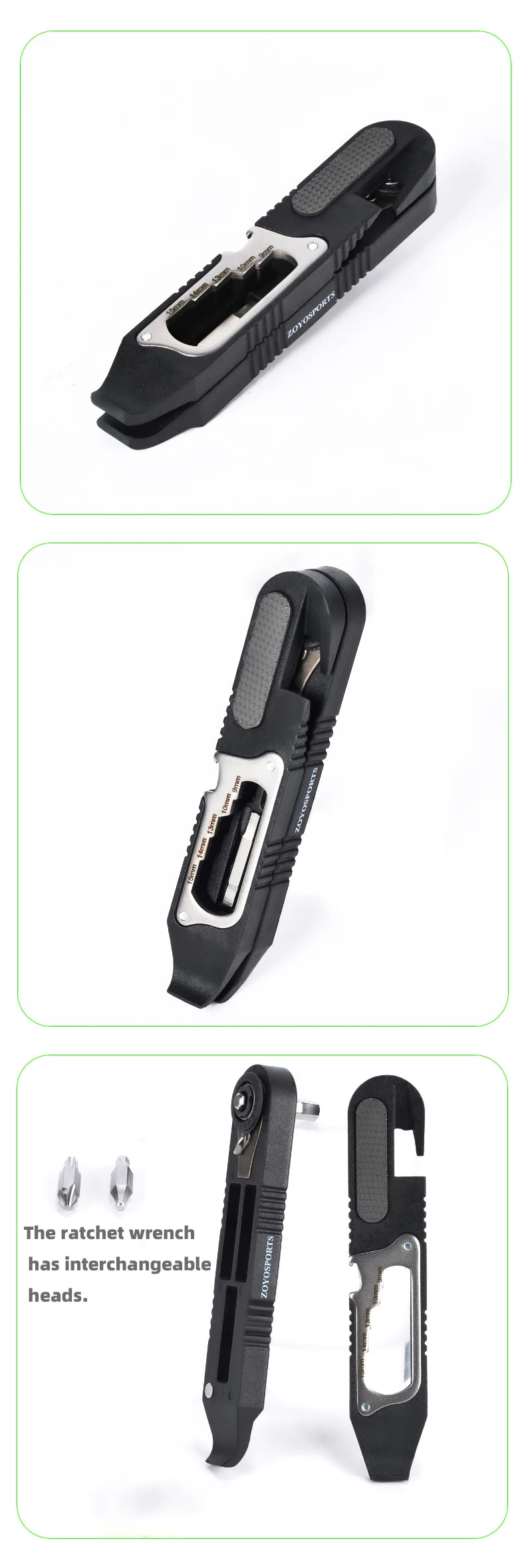 ZOYOSPORTS High Strength Nylon Multifunctional Bicycle Tire Levers Portable Hex Wrench Set Ratchet Wrench Kit Bike Accessories