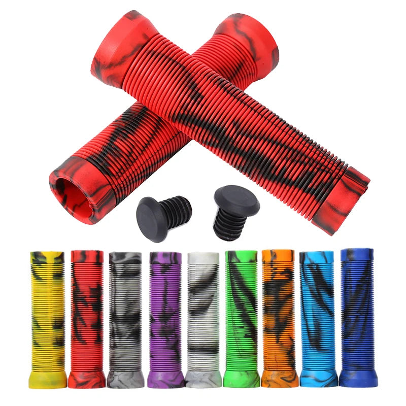 MTB Cuffs Soft Rubber Bicycle Handlebar Grips Waterproof Mountain Bike Grips Dustproof Bike Handles Non-slip MTB Grip