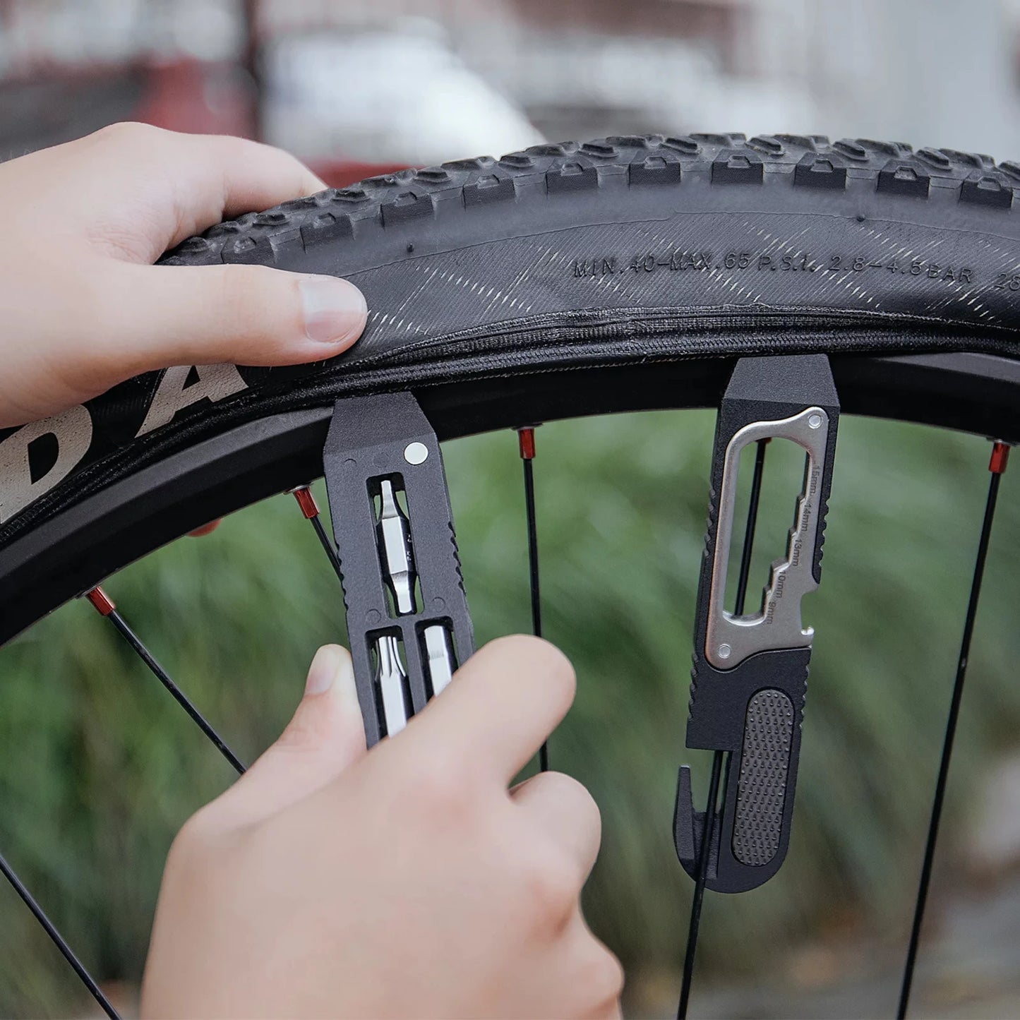 ZOYOSPORTS High Strength Nylon Multifunctional Bicycle Tire Levers Portable Hex Wrench Set Ratchet Wrench Kit Bike Accessories
