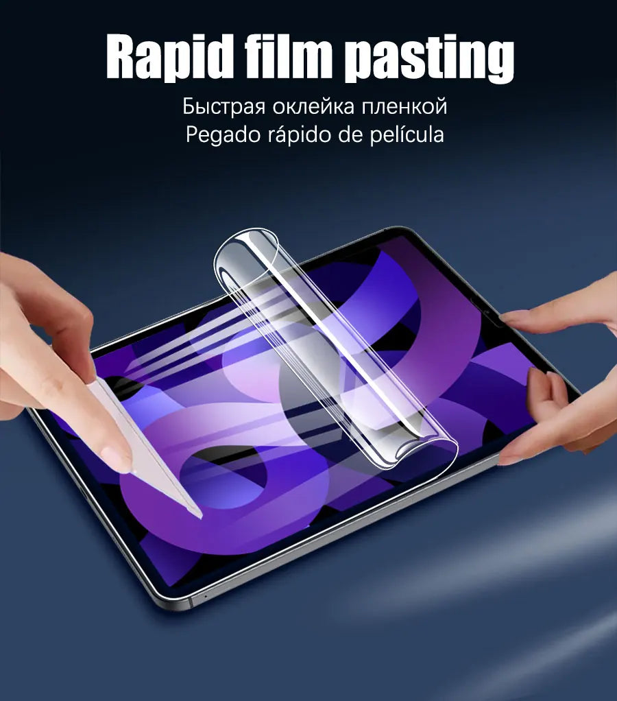 2PCS Hydrogel Film For Ipad Pro 11 12.9 Air 4 5 13 2024 Screen Protector For Ipad Mini 6 2 3 10.2 9.7 2021 9 Genration Not Glass