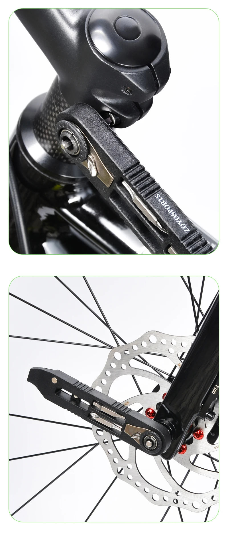 ZOYOSPORTS High Strength Nylon Multifunctional Bicycle Tire Levers Portable Hex Wrench Set Ratchet Wrench Kit Bike Accessories