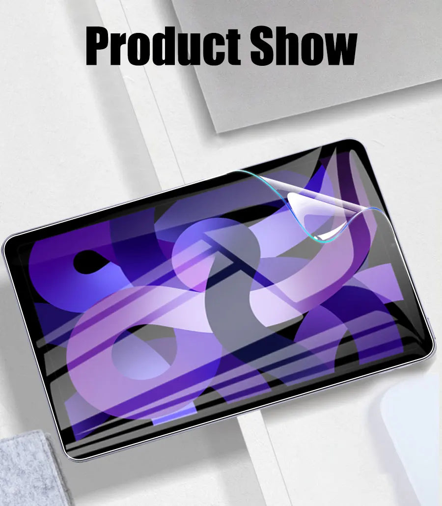 2PCS Hydrogel Film For Ipad Pro 11 12.9 Air 4 5 13 2024 Screen Protector For Ipad Mini 6 2 3 10.2 9.7 2021 9 Genration Not Glass