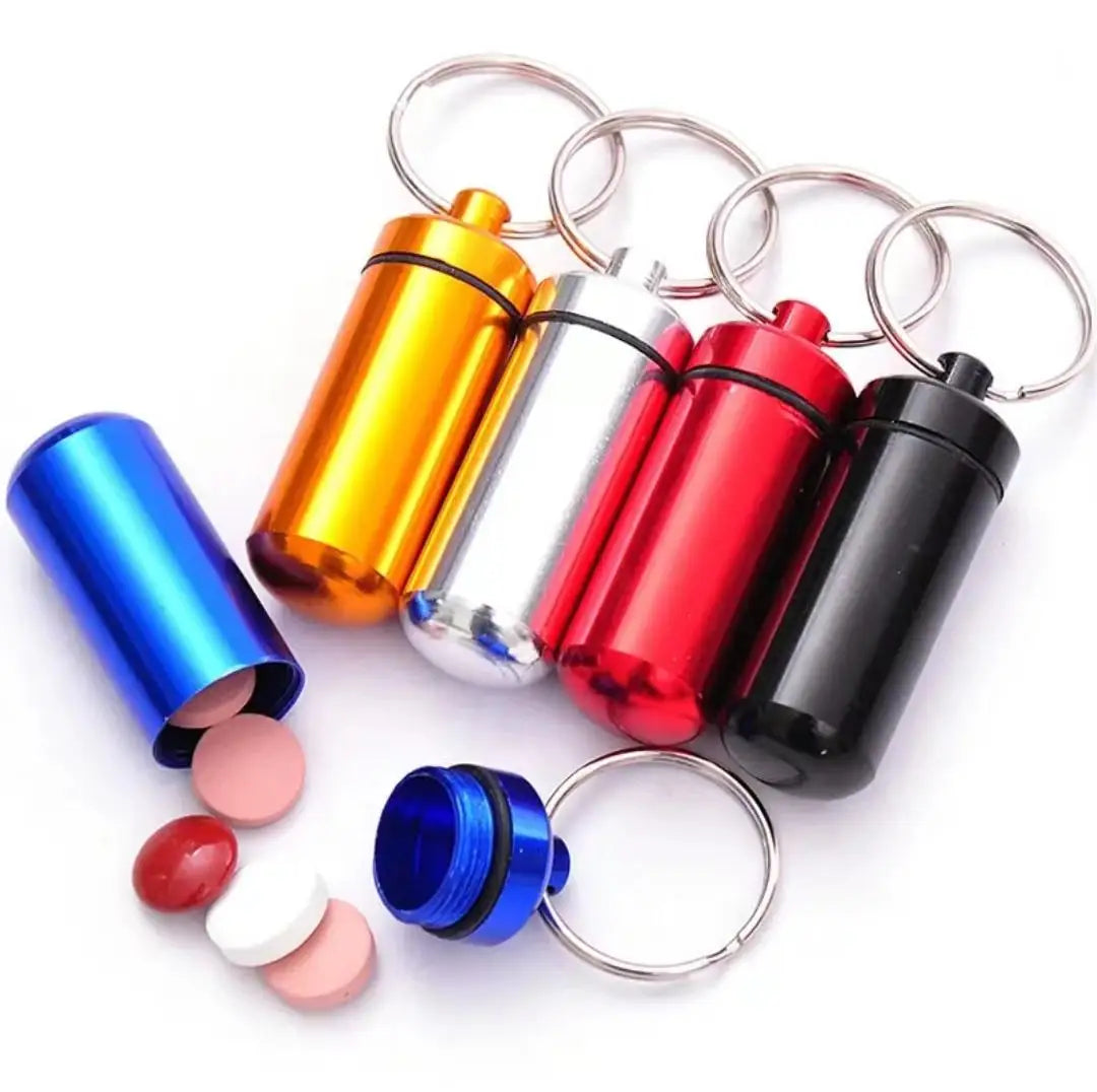 3PCS Mini Portable Travel Pill Box All-In-One Carrying Easily Clean Refill Pills Prevent Falling Out Pill Storage Container