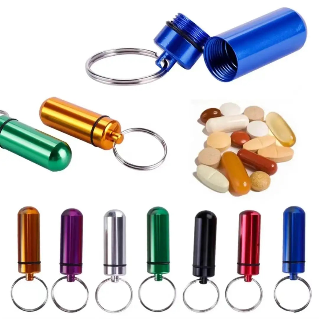 3PCS Mini Portable Travel Pill Box All-In-One Carrying Easily Clean Refill Pills Prevent Falling Out Pill Storage Container