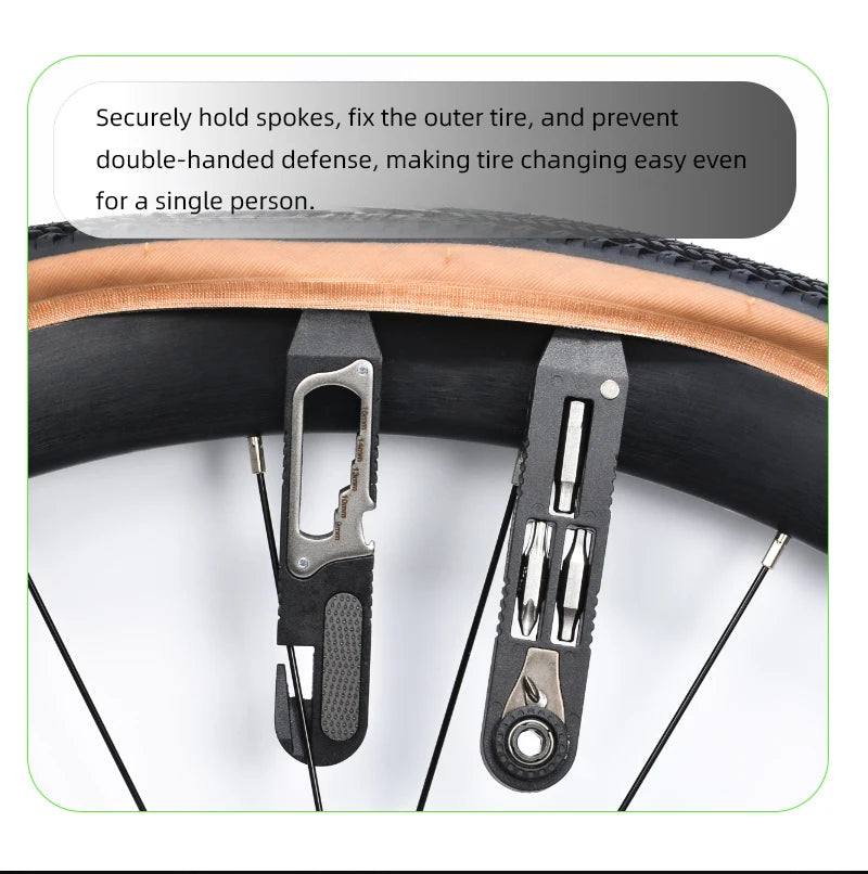 ZOYOSPORTS High Strength Nylon Multifunctional Bicycle Tire Levers Portable Hex Wrench Set Ratchet Wrench Kit Bike Accessories