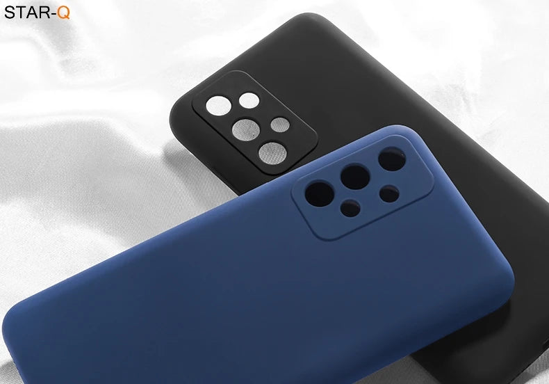 New Upgrade Camera Protector Liquid Silicone Phone Case For Samsung Galaxy A52 A72 A32 4G 5G A53 Original Back Cover Cases