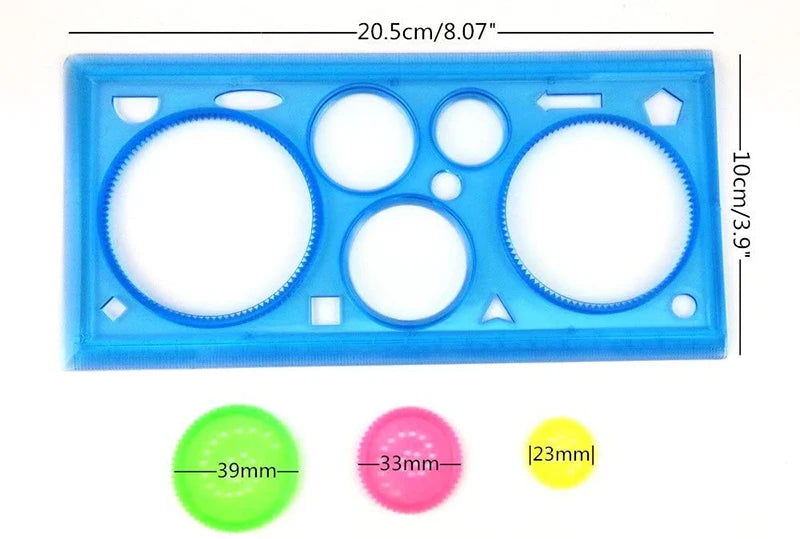 Geometry Spirograph Drawing Stencil Set Painting Template Ruler Art Craft Creative Children Kids Educational Toy Girls Boys Gift
