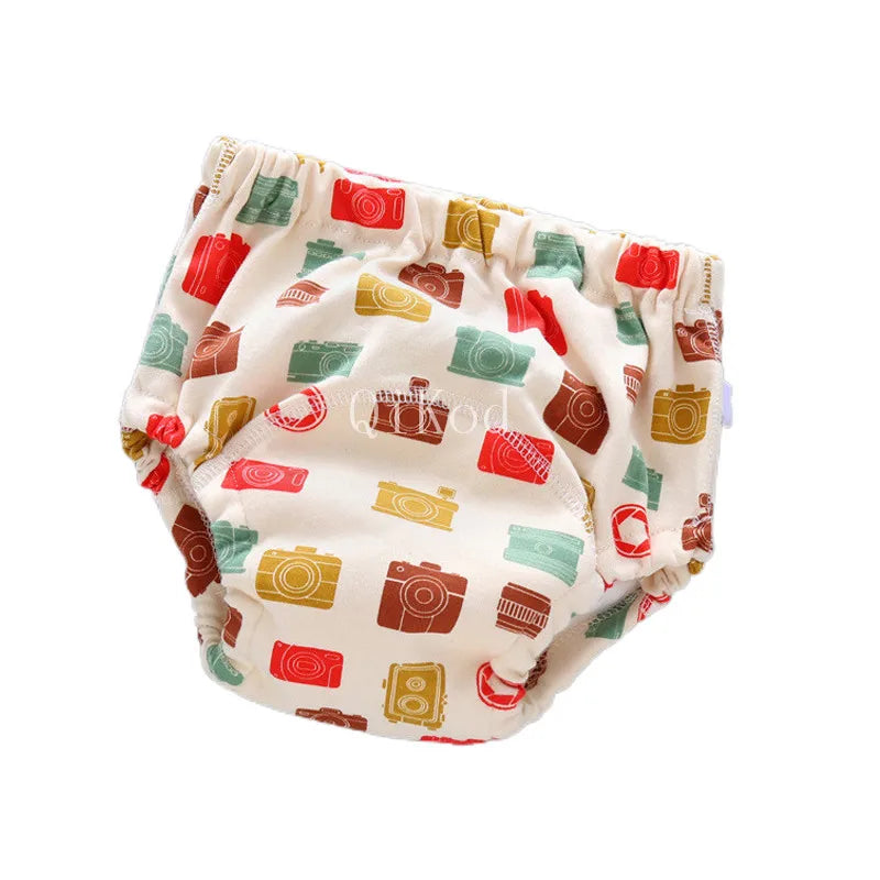 Baby Infant Toddler Waterproof Training Pants Cotton Changing Nappy Cloth Diaper Panties Gifts Reusable Washable 6 Layers Crotch