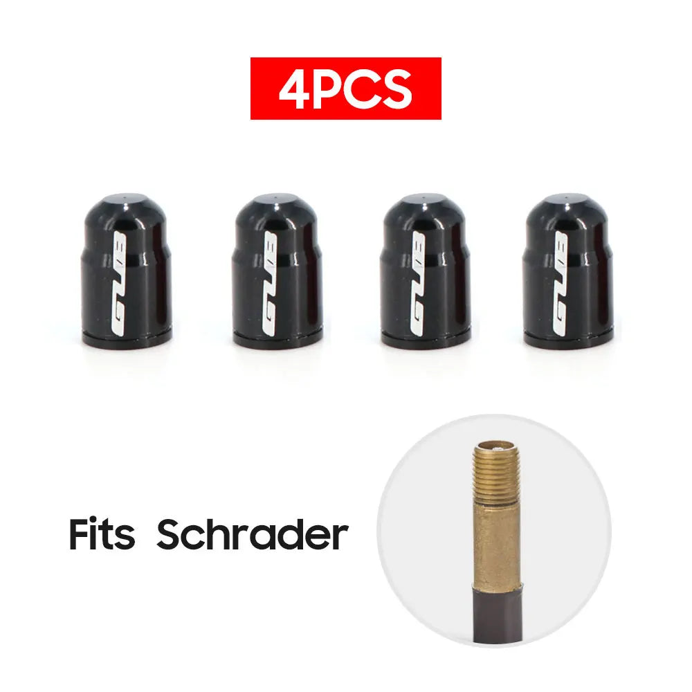 4pcs Aluminum Bicycle Tire Valve Cap Ultralight Mountain Road Bike Tyre Cap Schrader/Presta Tire Valve Protector MTB Accessories