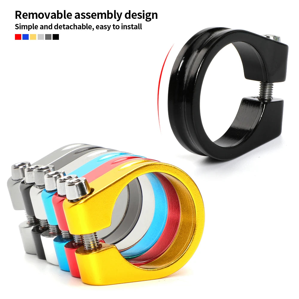 Aluminum Alloy Bicycle Seatpost Clamp 28.6/31.8/34.9mm Seat Tube Clamp MTB Bike Seat Tube Clip Bike Parts Bike Saddle Seat Clamp