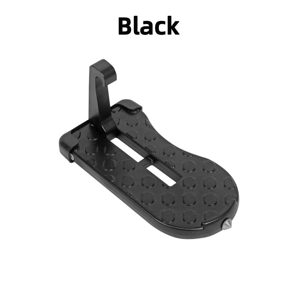 CAER Foldable Car Roof Rack Step Car Door Step Universal Latch Hook Auxiliary Walking Foot Pedal Aluminium Alloy Safety Hammer
