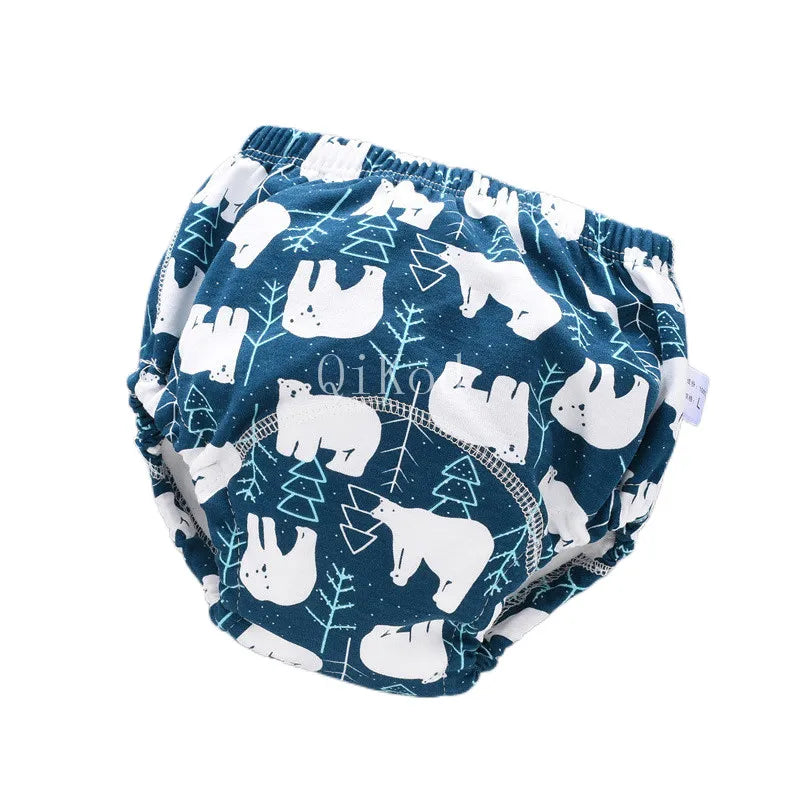 Baby Infant Toddler Waterproof Training Pants Cotton Changing Nappy Cloth Diaper Panties Gifts Reusable Washable 6 Layers Crotch