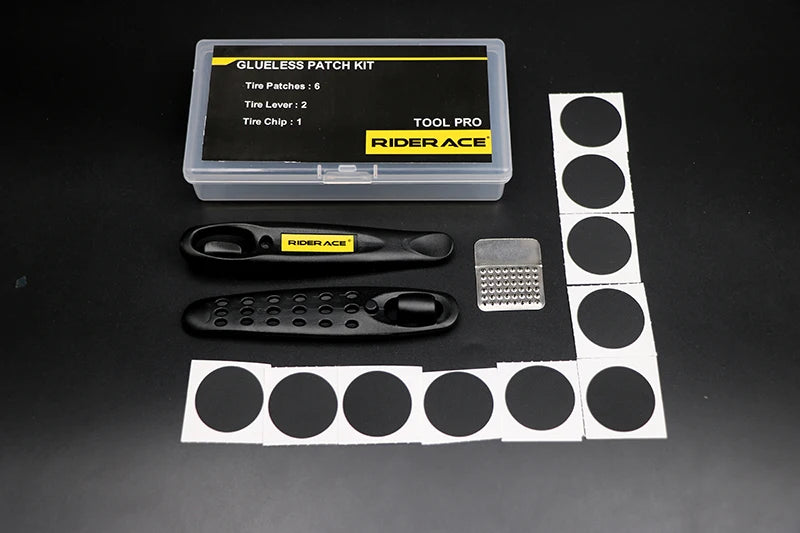 Bicycle Glueless Chip Patches Kit Tyre Tire Lever Wheel Repair Tool MTB Mountain Bike Road Inner Tire Piece Cycling Accessories