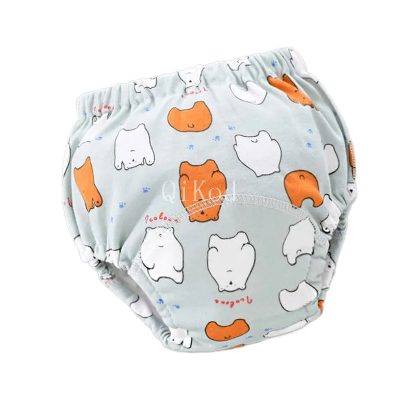 Baby Infant Toddler Waterproof Training Pants Cotton Changing Nappy Cloth Diaper Panties Gifts Reusable Washable 6 Layers Crotch