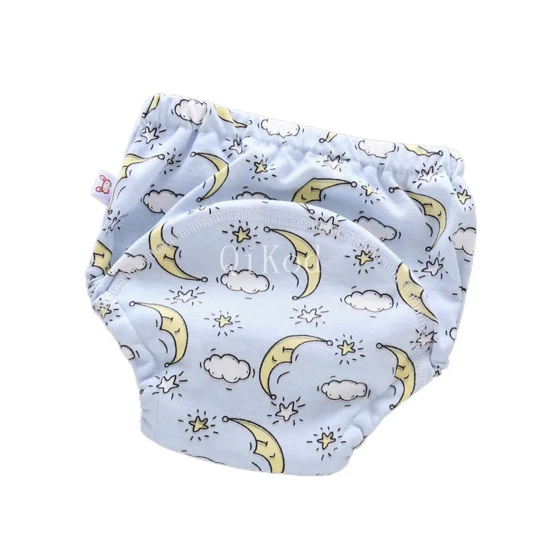 Baby Infant Toddler Waterproof Training Pants Cotton Changing Nappy Cloth Diaper Panties Gifts Reusable Washable 6 Layers Crotch