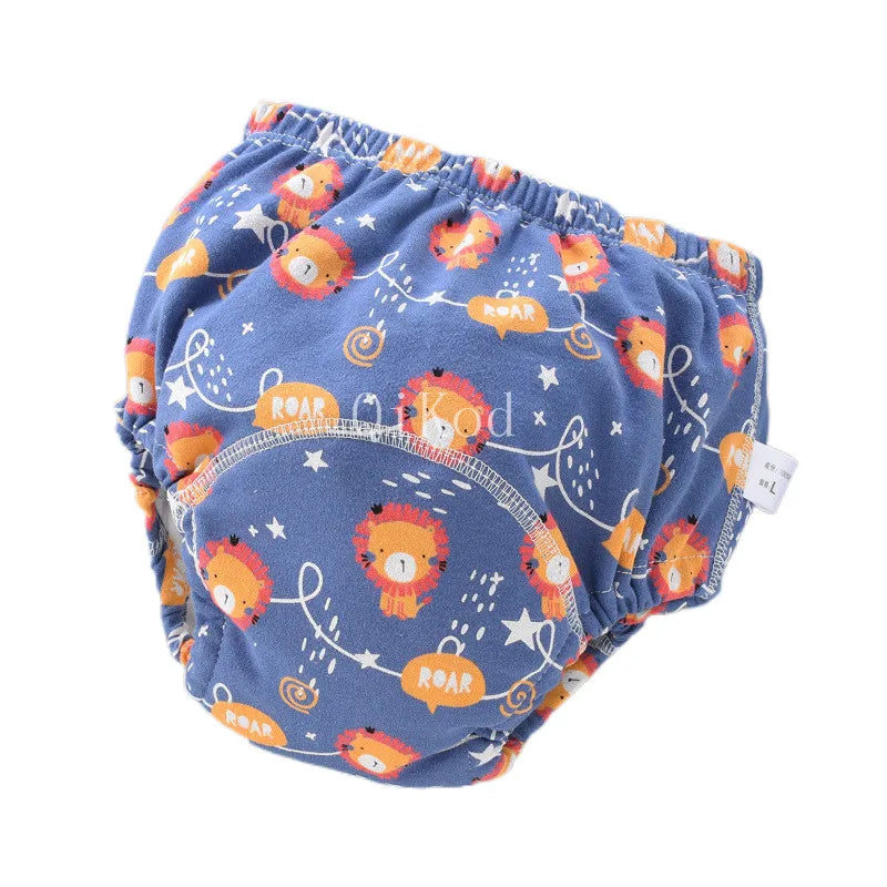 Baby Infant Toddler Waterproof Training Pants Cotton Changing Nappy Cloth Diaper Panties Gifts Reusable Washable 6 Layers Crotch