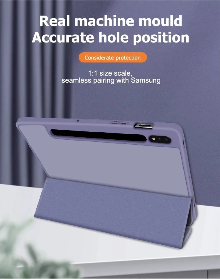 Case for Samsung Galaxy Tab S9 S8 S7 11 inch S10 Plus Fe 12.4" T730 T970 X810 Pencil Holder Cover Samsung Tab S6 Lite10.4 Case