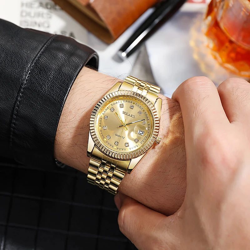 Men Quartz Watches Luxury Brand Top Quality Full Steel