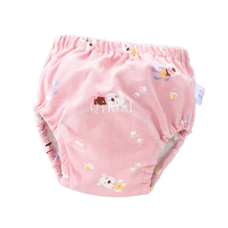 Baby Infant Toddler Waterproof Training Pants Cotton Changing Nappy Cloth Diaper Panties Gifts Reusable Washable 6 Layers Crotch