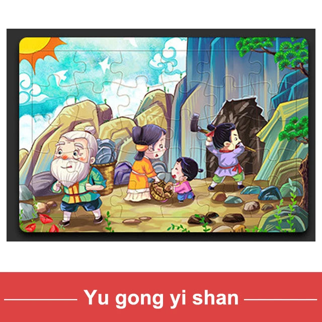 30 Pieces Wooden 3d Puzzles Cartoon Animal Jigsaw Puzzle Board Game Preschool Montessori Educational Toys For Children