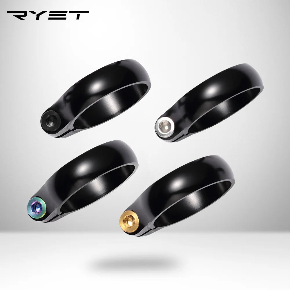 Ultralight Titanium Bicycle Seat Post Clamp CNC Alloy Saddle Seat Post Clamp for 31.8/ 34.9 mm Mountain Bike Seatpost Parts