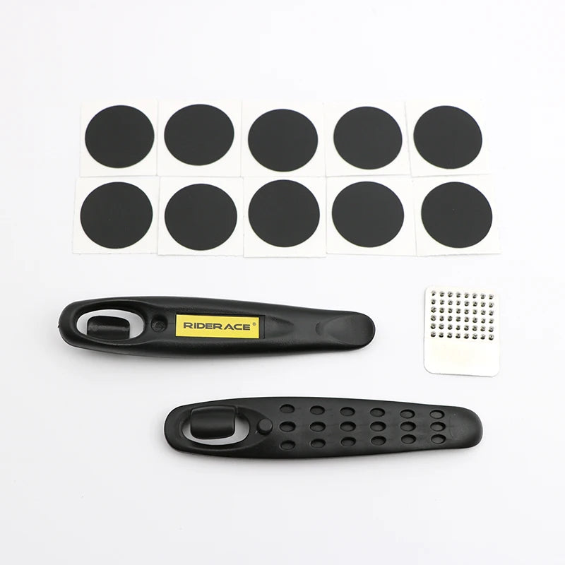Bicycle Glueless Chip Patches Kit Tyre Tire Lever Wheel Repair Tool MTB Mountain Bike Road Inner Tire Piece Cycling Accessories