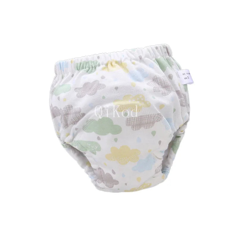 Baby Infant Toddler Waterproof Training Pants Cotton Changing Nappy Cloth Diaper Panties Gifts Reusable Washable 6 Layers Crotch