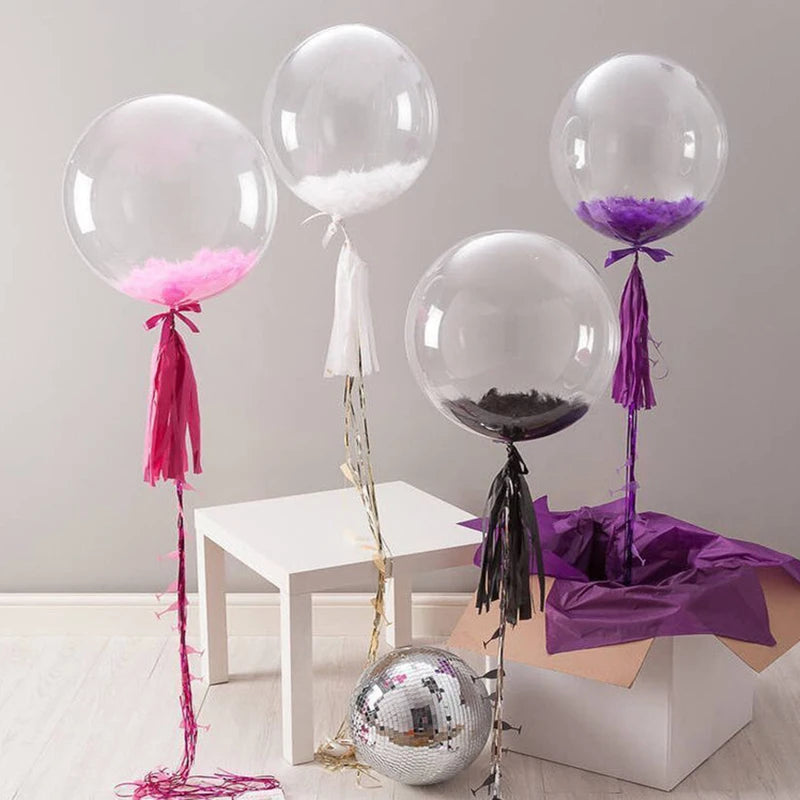 10pcs 10-24inch Transparent Bobo Bubble Balloon Clear Inflatable Air Helium Globos Wedding Birthday Party Decoration Baby Shower