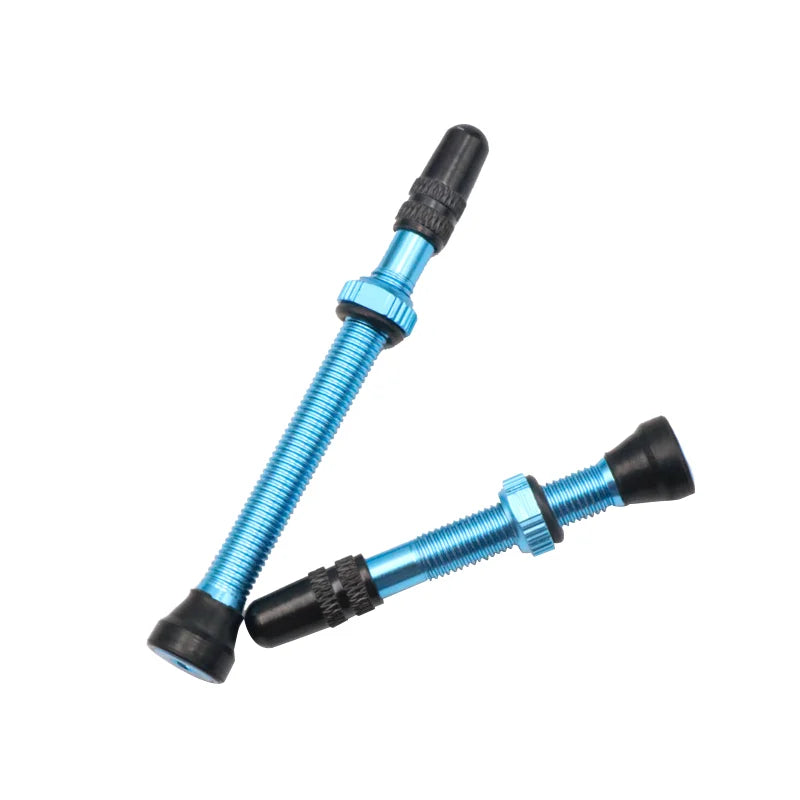 2Pcs 40/60MM Bicycle Vacuum Air Valve Durable Alloy Stem Brass Core F/V Presta MTB Bike Tubeless Tire Nozzle Cap Cycling Parts
