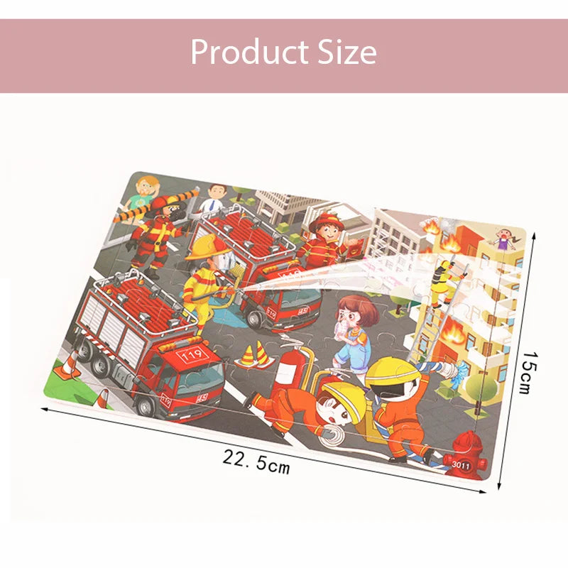 30 Pieces Wooden 3d Puzzles Cartoon Animal Jigsaw Puzzle Board Game Preschool Montessori Educational Toys For Children