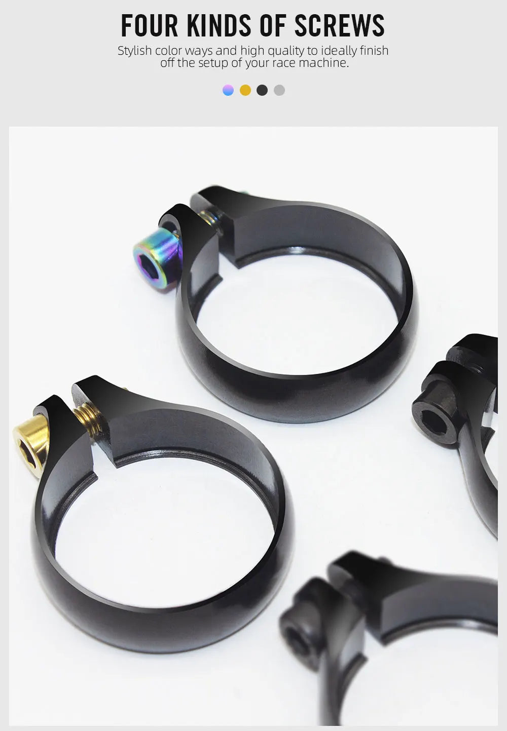 Ultralight Titanium Bicycle Seat Post Clamp CNC Alloy Saddle Seat Post Clamp for 31.8/ 34.9 mm Mountain Bike Seatpost Parts