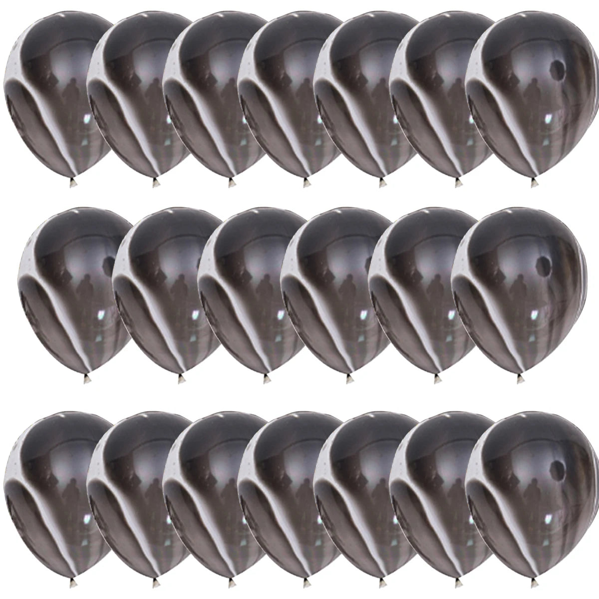 40 Pcs Blue Set Agate Marble Balloons Silver Confetti Balloon Wedding Valentine's Day Baby Shower Birthday Party Decorations