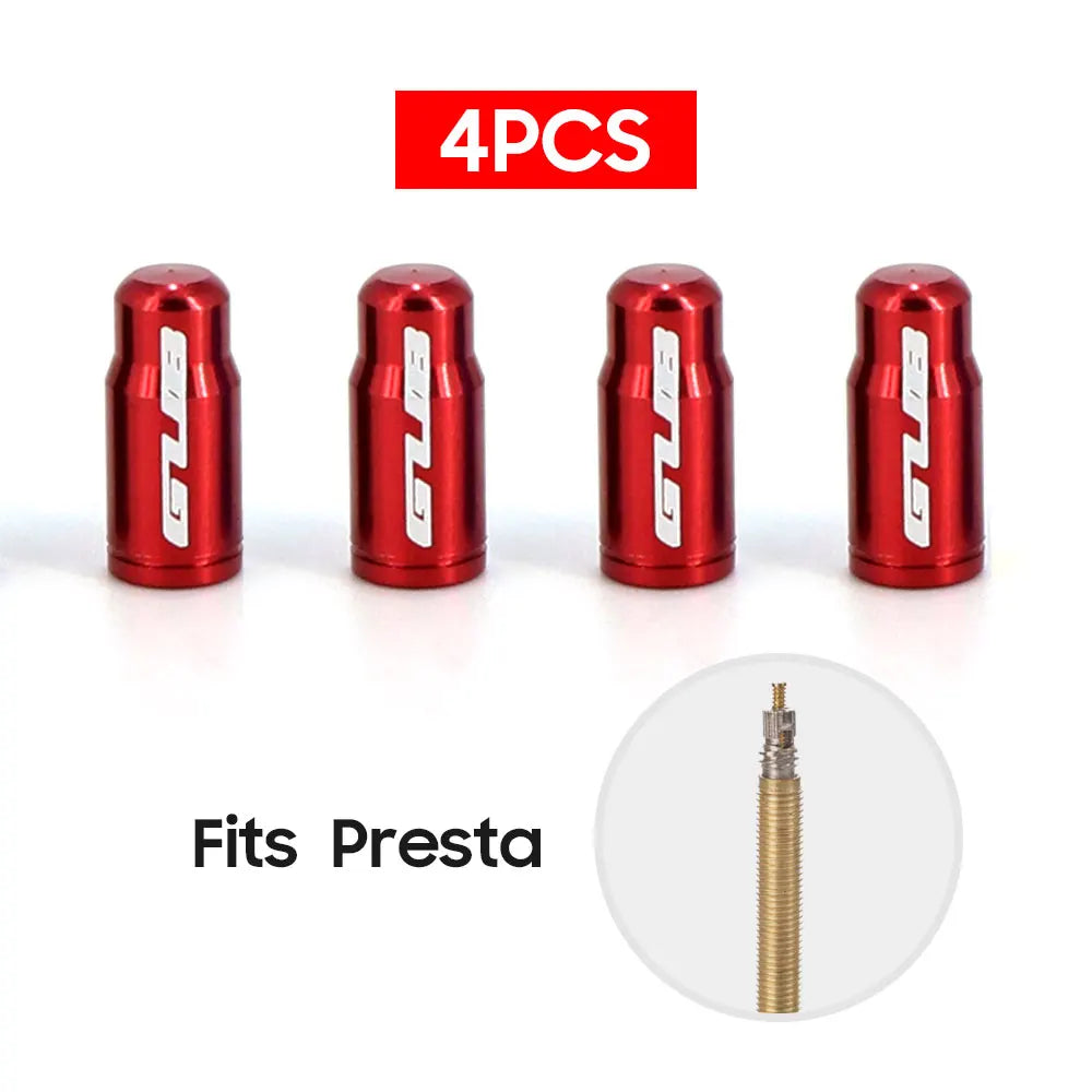 4pcs Aluminum Bicycle Tire Valve Cap Ultralight Mountain Road Bike Tyre Cap Schrader/Presta Tire Valve Protector MTB Accessories