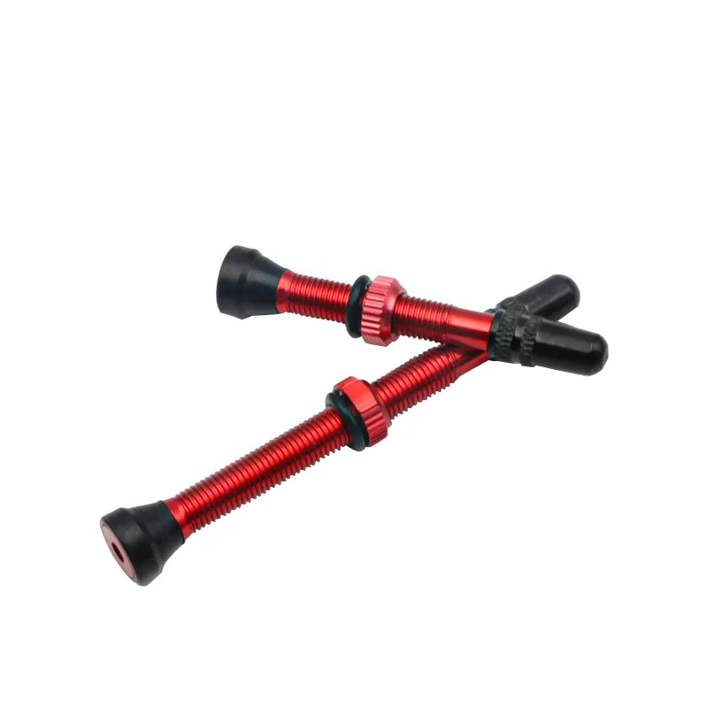 2Pcs 40/60MM Bicycle Vacuum Air Valve Durable Alloy Stem Brass Core F/V Presta MTB Bike Tubeless Tire Nozzle Cap Cycling Parts