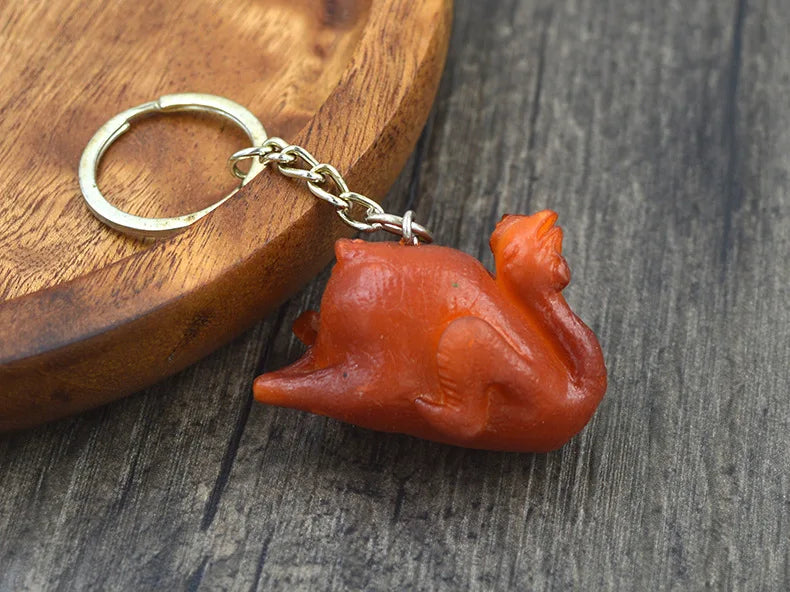 Creative Simulation Food Keychain PVC Model Gift Keychain Soft Glue Fake Braised Pork Belly Roasted Chicken Keychain K4230