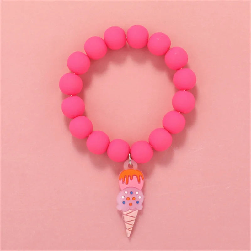 Makersland Cute Popcorn beads Bracelet Friendship Glass Bracelets For Girls Star Moon Cloud Flower Jewelry Accessories Wholesale