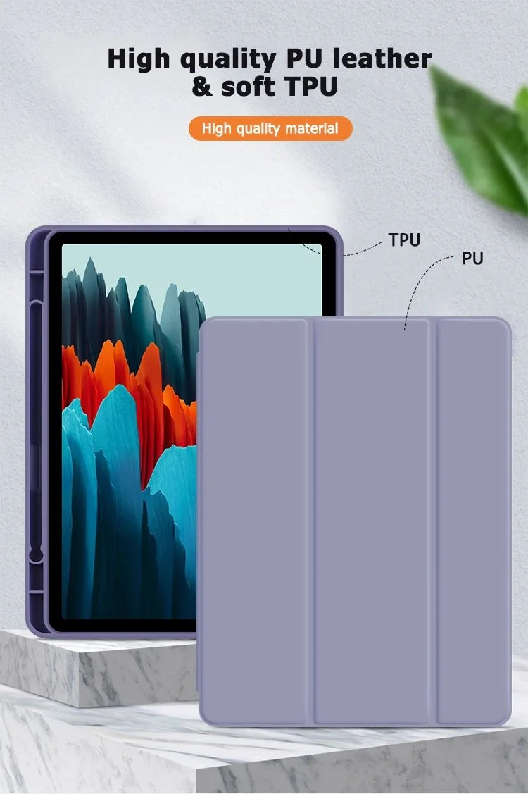Case for Samsung Galaxy Tab S9 S8 S7 11 inch S10 Plus Fe 12.4" T730 T970 X810 Pencil Holder Cover Samsung Tab S6 Lite10.4 Case