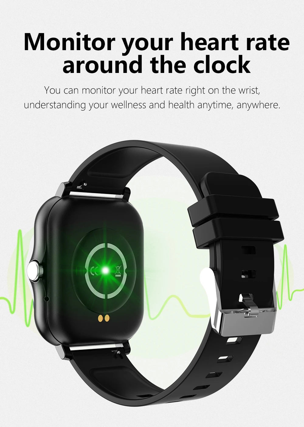 1.83'' Sports Smart Watch Fitness Health Monitor Waterproof Smartwatch Wireless Call Watches for Men Women IOS Xiaomi 2024