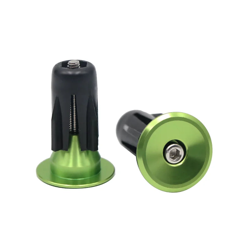 Bicycle Grip Handlebar End Cap Aluminium Alloy Lock MTB Mountain Cycling Handle Bar Grips End Plugs Black For Bike Accessories