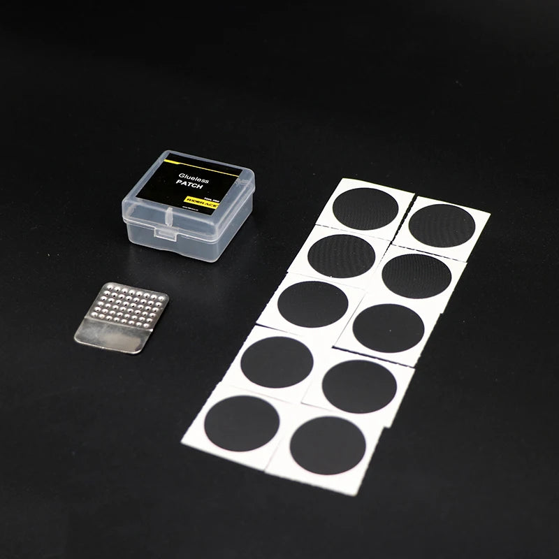 Bicycle Glueless Chip Patches Kit Tyre Tire Lever Wheel Repair Tool MTB Mountain Bike Road Inner Tire Piece Cycling Accessories