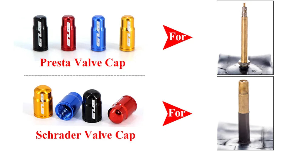 4pcs Aluminum Bicycle Tire Valve Cap Ultralight Mountain Road Bike Tyre Cap Schrader/Presta Tire Valve Protector MTB Accessories