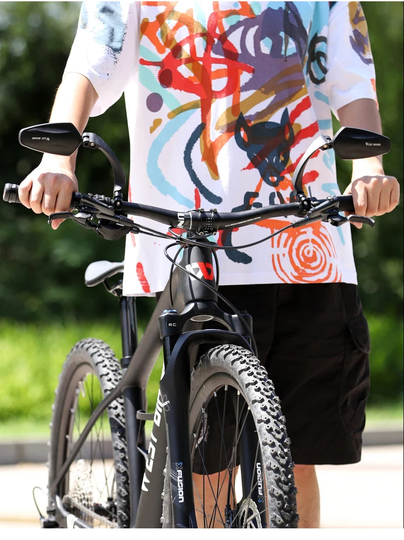 WEST BIKING Anti-Glare Bicycle Mirror Handlebar Rear View Wide Range Back Sight Reflect electric scooter Mirror bike accessories
