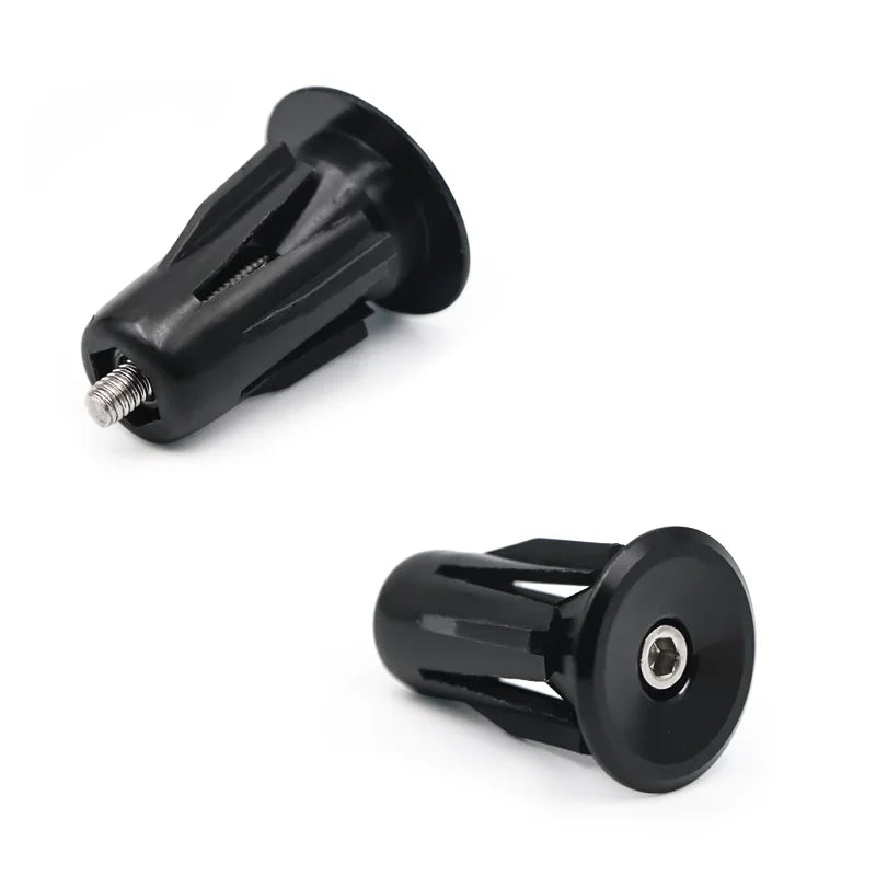 Bicycle Grip Handlebar End Cap Aluminium Alloy Lock MTB Mountain Cycling Handle Bar Grips End Plugs Black For Bike Accessories