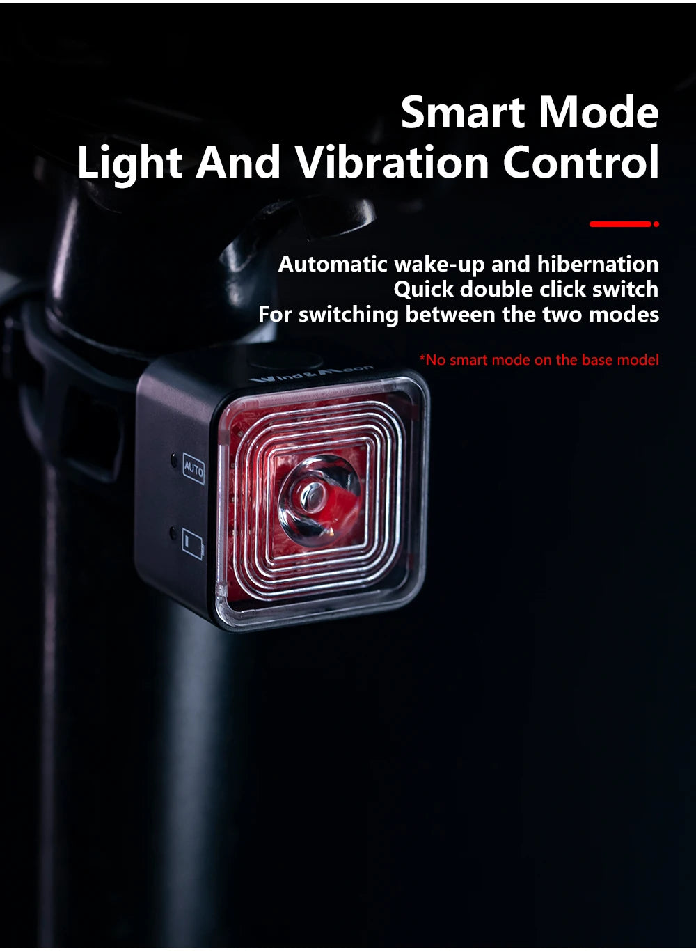 ThinkRider 120Lumen Bicycle Smart Brake Sensing Light IPX6 Waterproof LED Charging Cycling Taillight Bike Rear Accessories