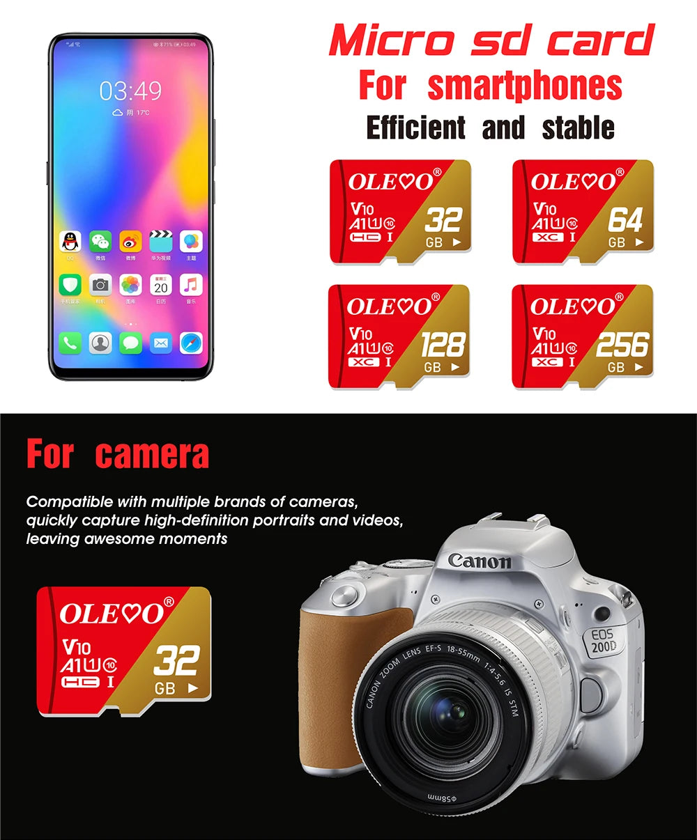 Memory cards 4GB 8GB 16GB High speed minisd 32GB 64GB class 10 mini sd card cartao de memoria TF card for smartphone