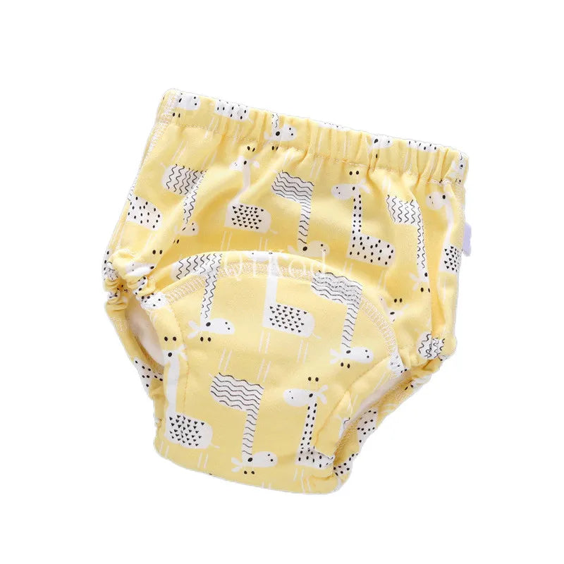 Baby Infant Toddler Waterproof Training Pants Cotton Changing Nappy Cloth Diaper Panties Gifts Reusable Washable 6 Layers Crotch