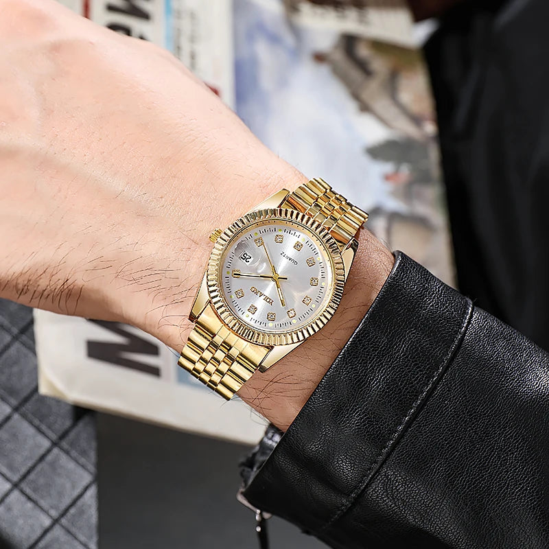 Men Quartz Watches Luxury Brand Top Quality Full Steel