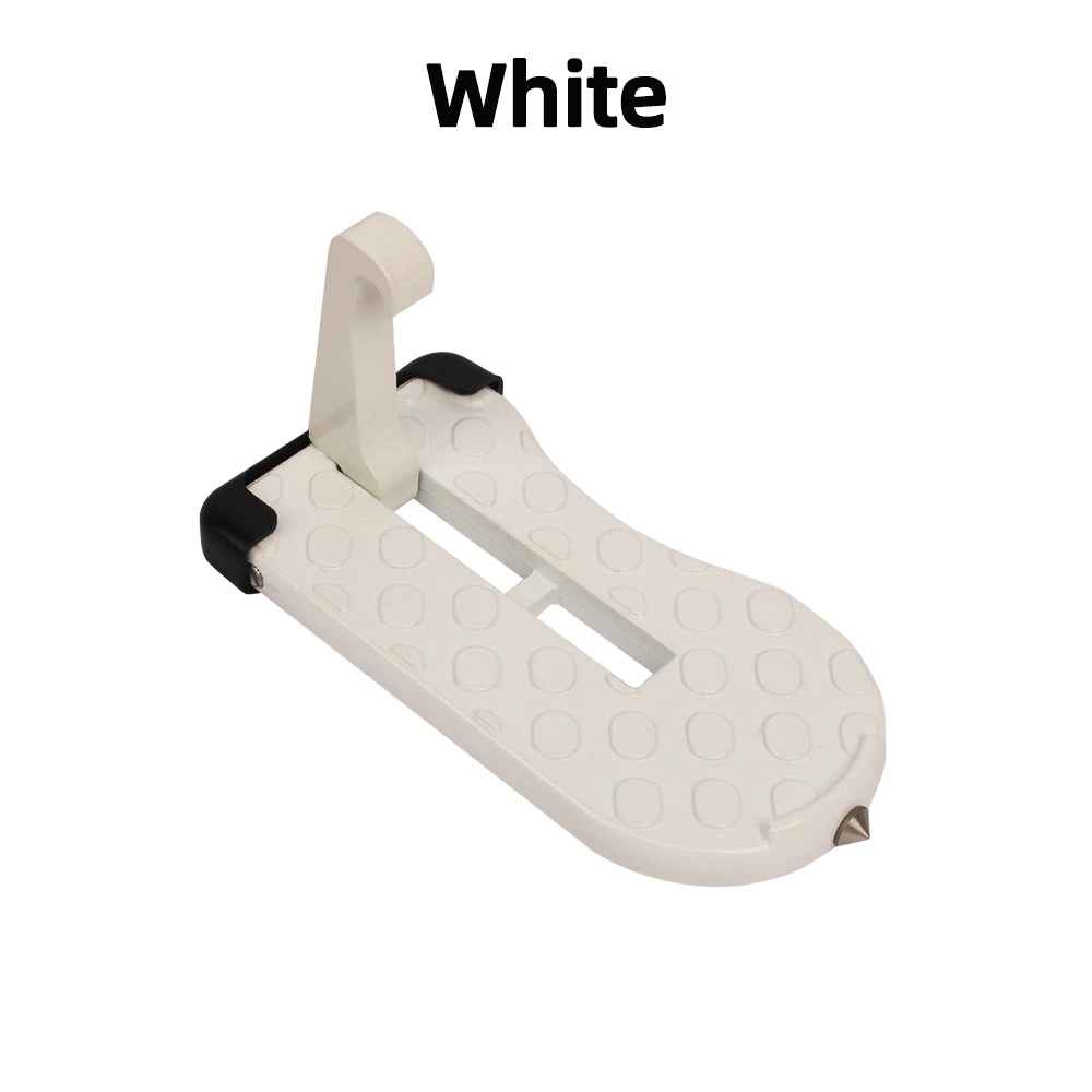 CAER Foldable Car Roof Rack Step Car Door Step Universal Latch Hook Auxiliary Walking Foot Pedal Aluminium Alloy Safety Hammer