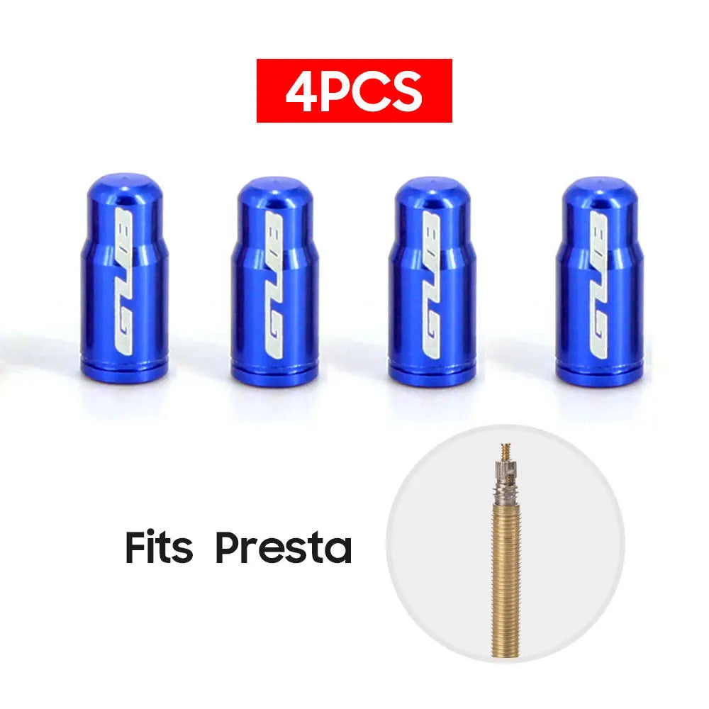 4pcs Aluminum Bicycle Tire Valve Cap Ultralight Mountain Road Bike Tyre Cap Schrader/Presta Tire Valve Protector MTB Accessories